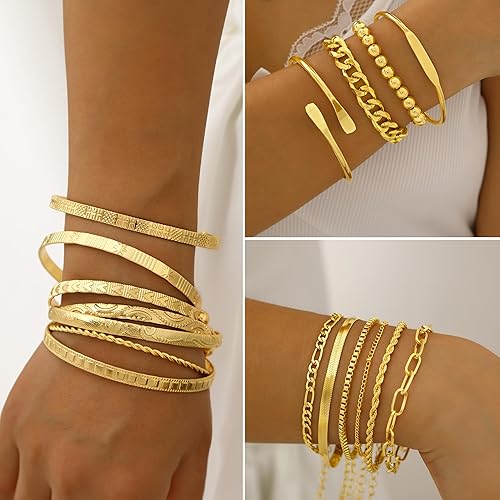 68 Pcs Gold Jewelry Set for Women