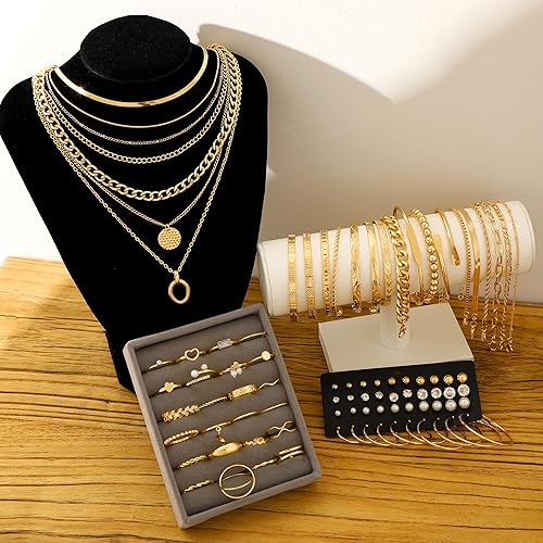 68 Pcs Gold Jewelry Set for Women