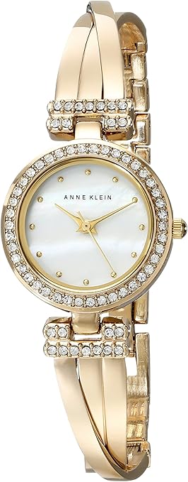 Women's Premium Crystal Accented Bangle Watch and Bracelet Set