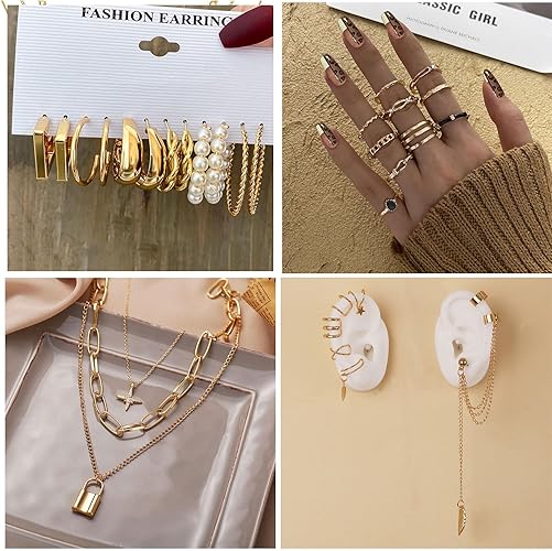 73 Pcs Gold Jewelry Set  for Women Pack for Friendship Party Gift