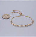 24K Gold Filled Bracelet with Clear
Baguette Cubic Zirconia